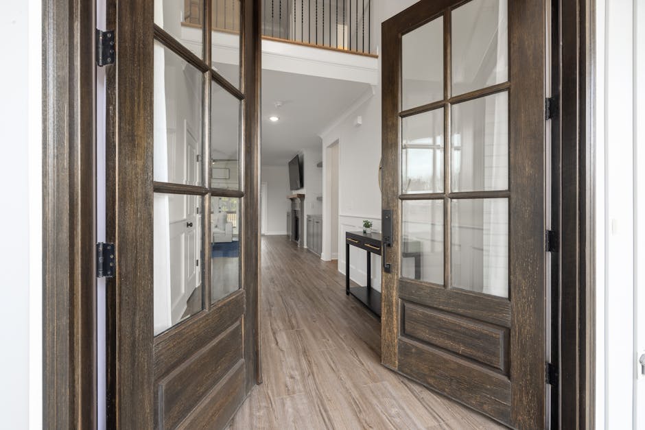 Glass panel entry door