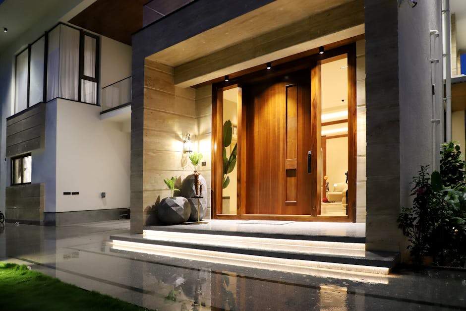 Modern house front door